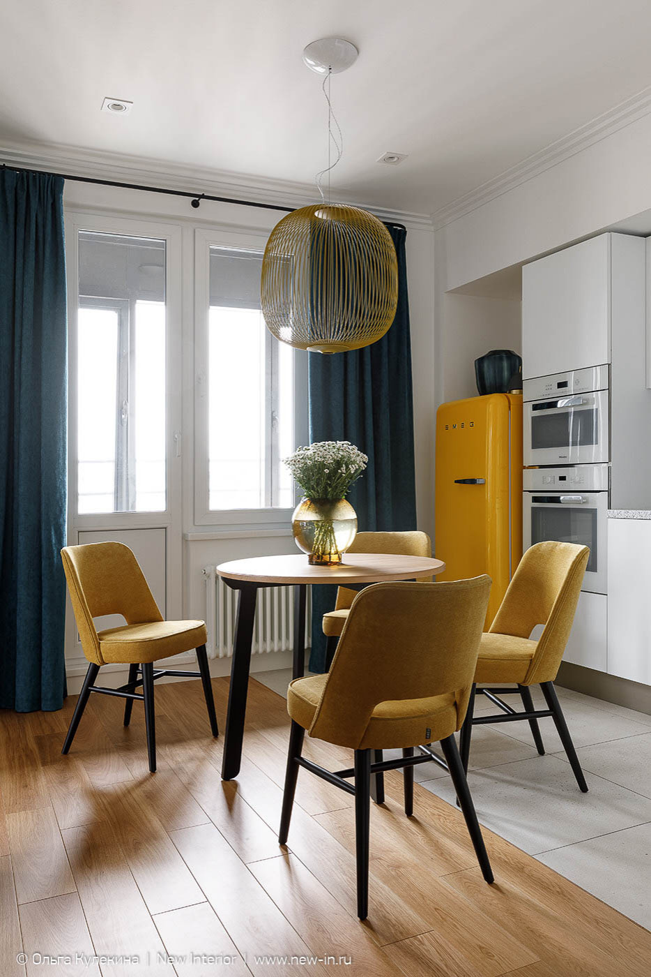 Квартира в стиле mid-century modern в ЖК Европа сити - 68 м²