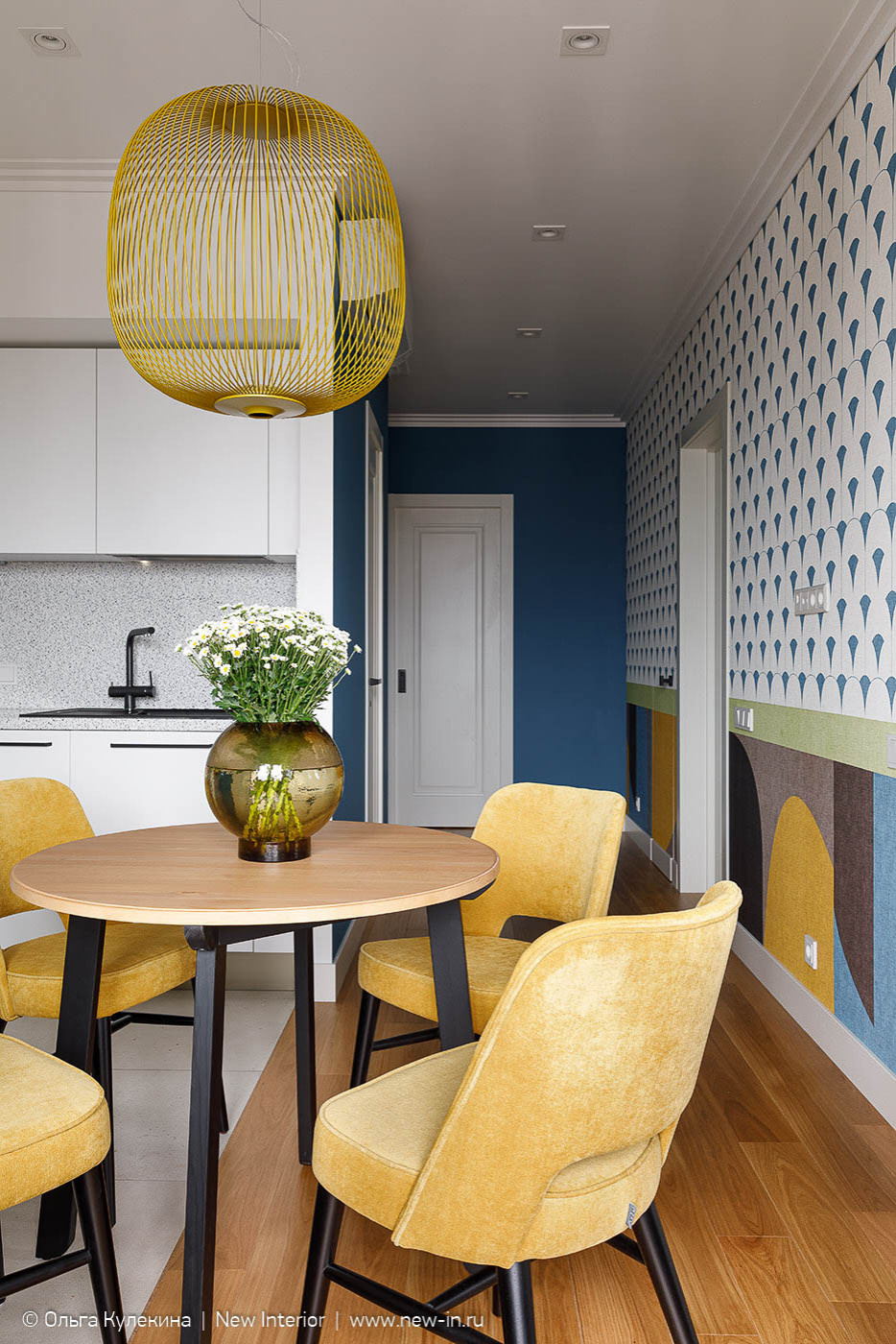 Квартира в стиле mid-century modern в ЖК Европа сити - 68 м²