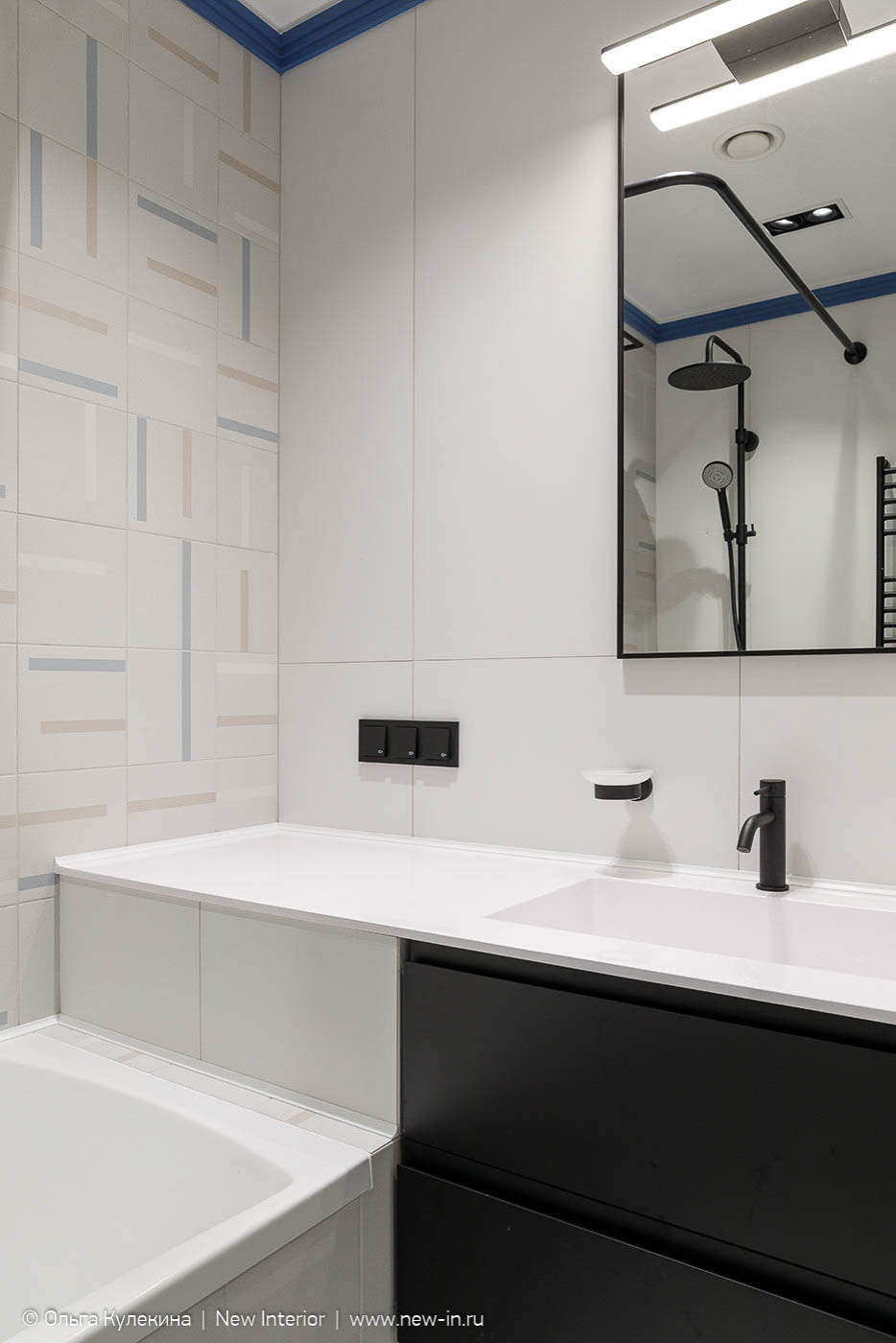 Квартира в стиле mid-century modern в ЖК Европа сити - 68 м²