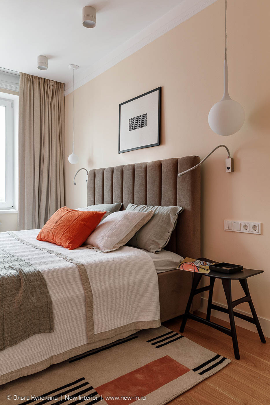 Квартира в стиле mid-century modern в ЖК Европа сити - 68 м²