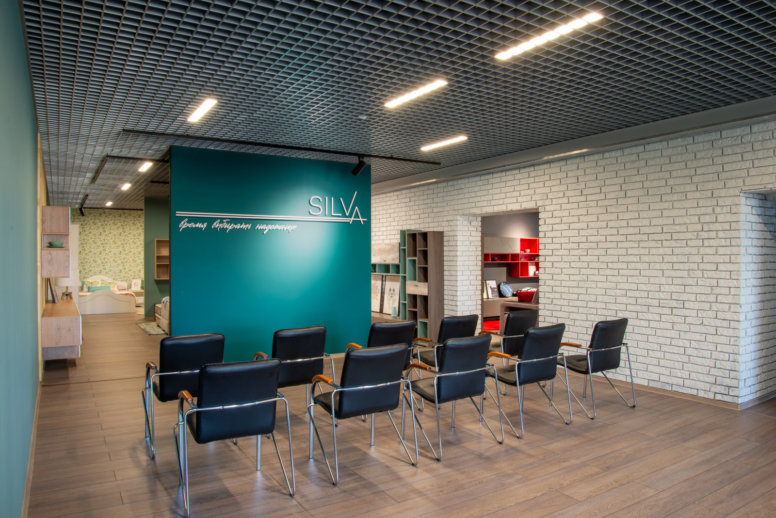 Интерьерная съемка экспозиции мебели в новом  шоу-руме мебельной фабрики SILVA