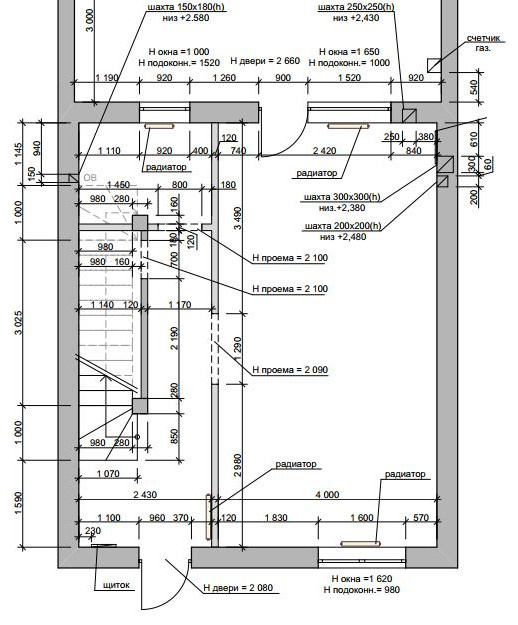 рабочие чертежи: обмерочные планы