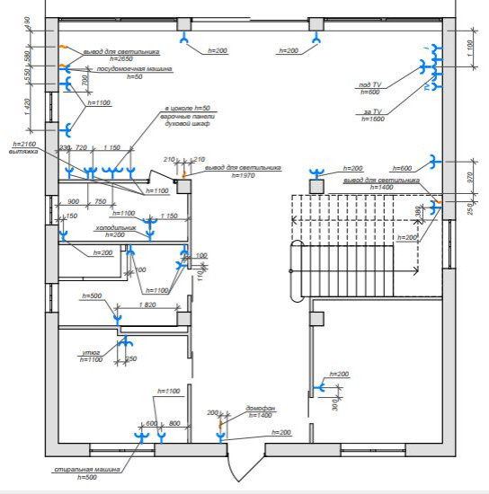 рабочие чертежи: электрика