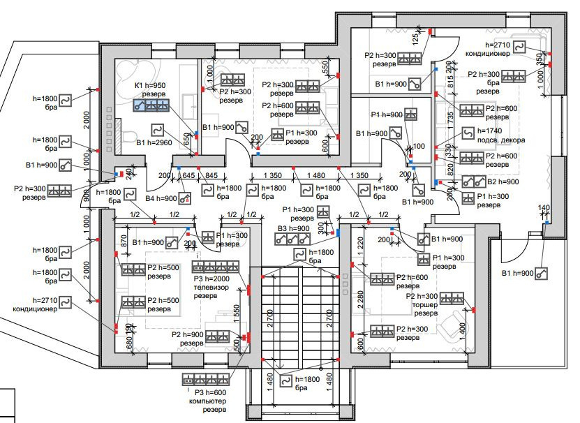 рабочие чертежи: электрика