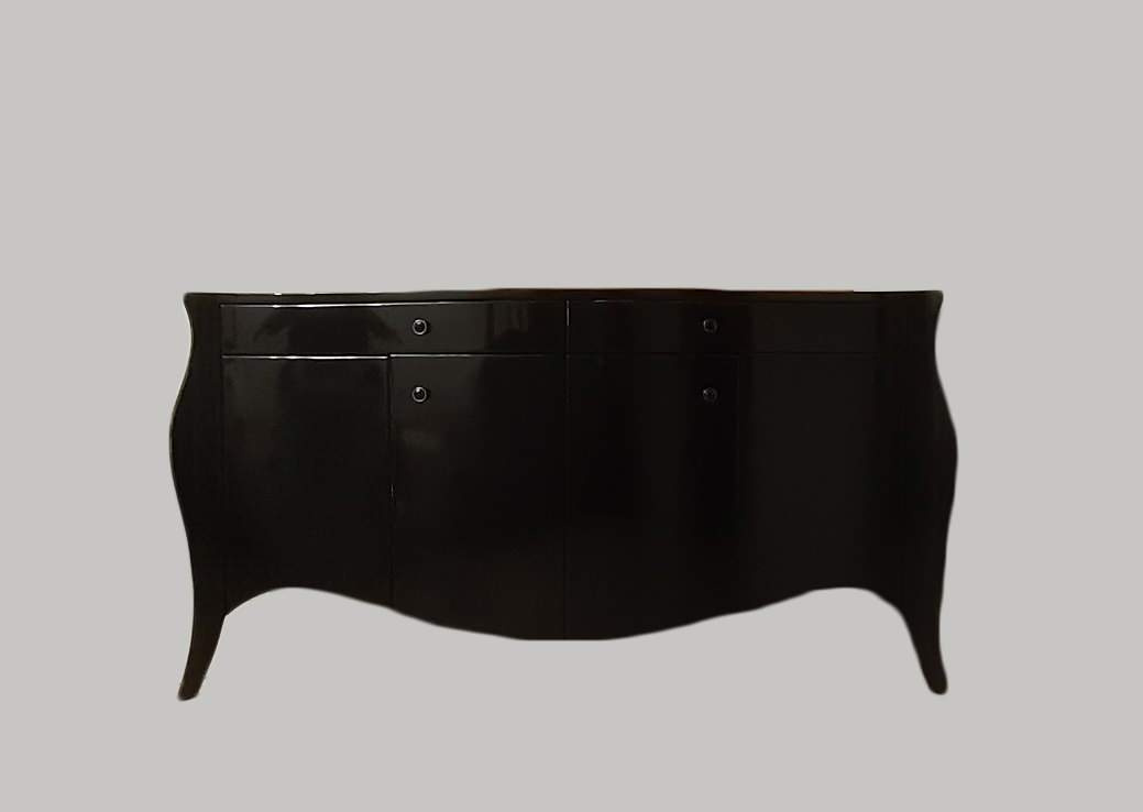черный лаковый комод