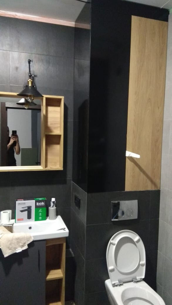 Кухня черный глянец акрил, шкаф в ванну, подвесная тумба