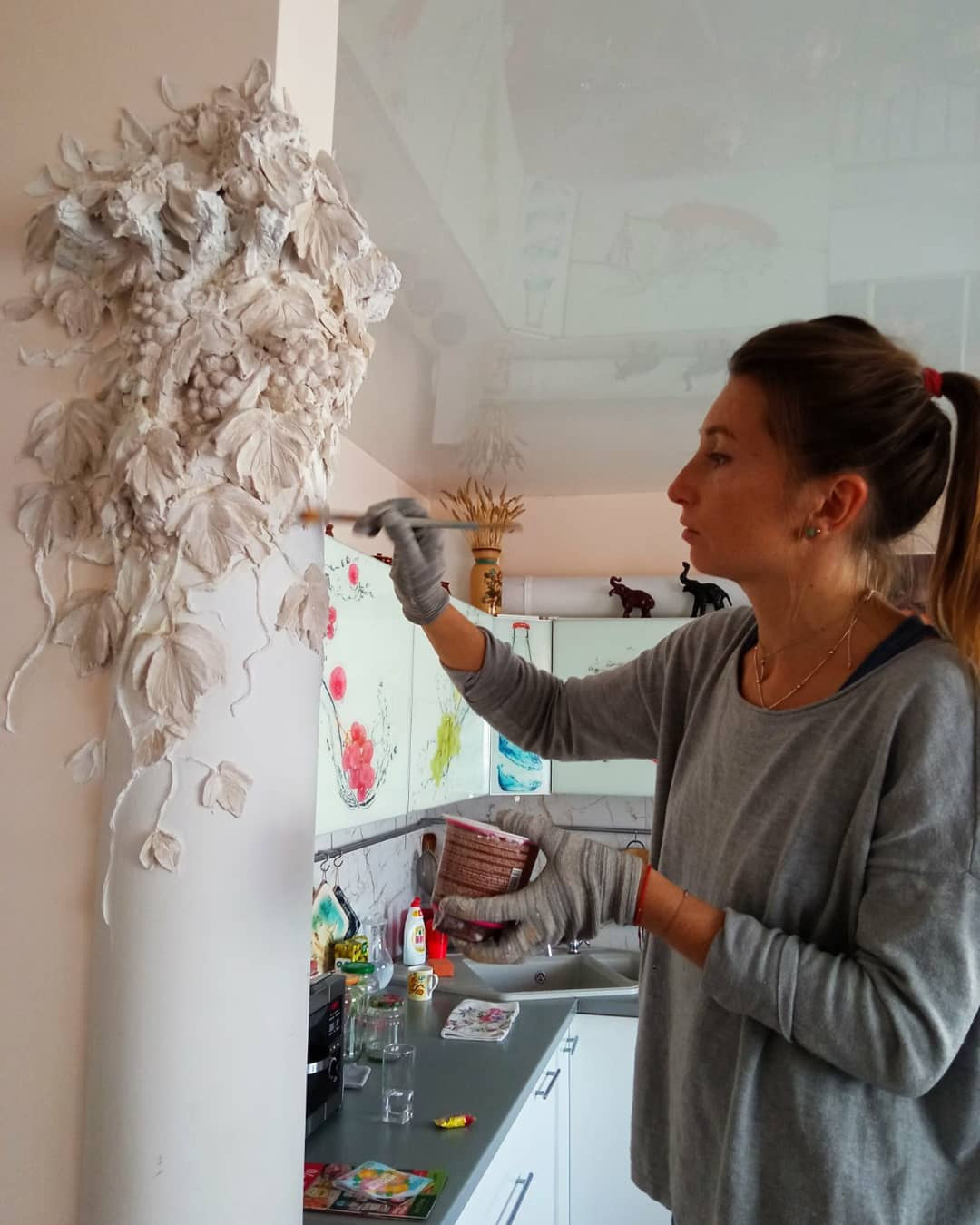 Растительный горельеф-капитель