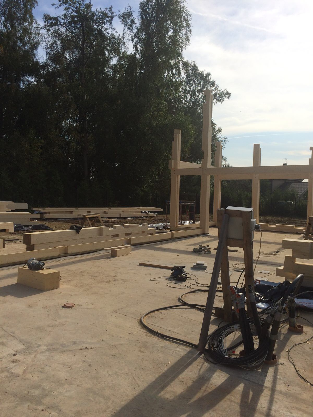 Строительство фахверкового дома. ГО Истра, МО.