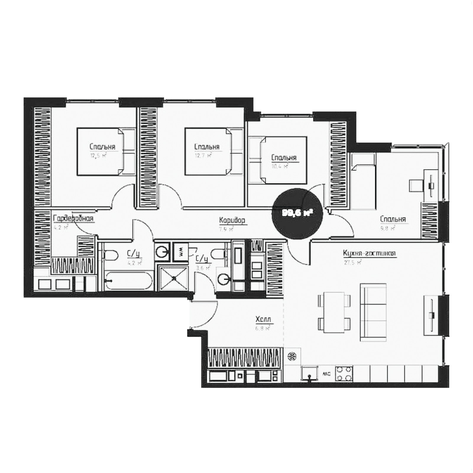 Квартира #3_варианты планировки @_red.plan