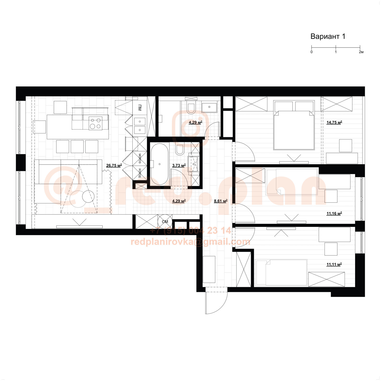 Квартира #4_варианты планировки @_red.plan