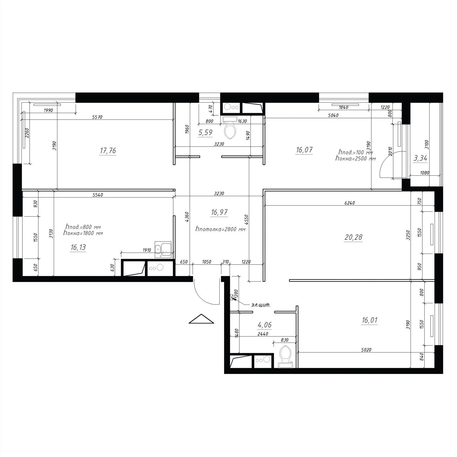 Квартира #5_варианты планировки @_red.plan