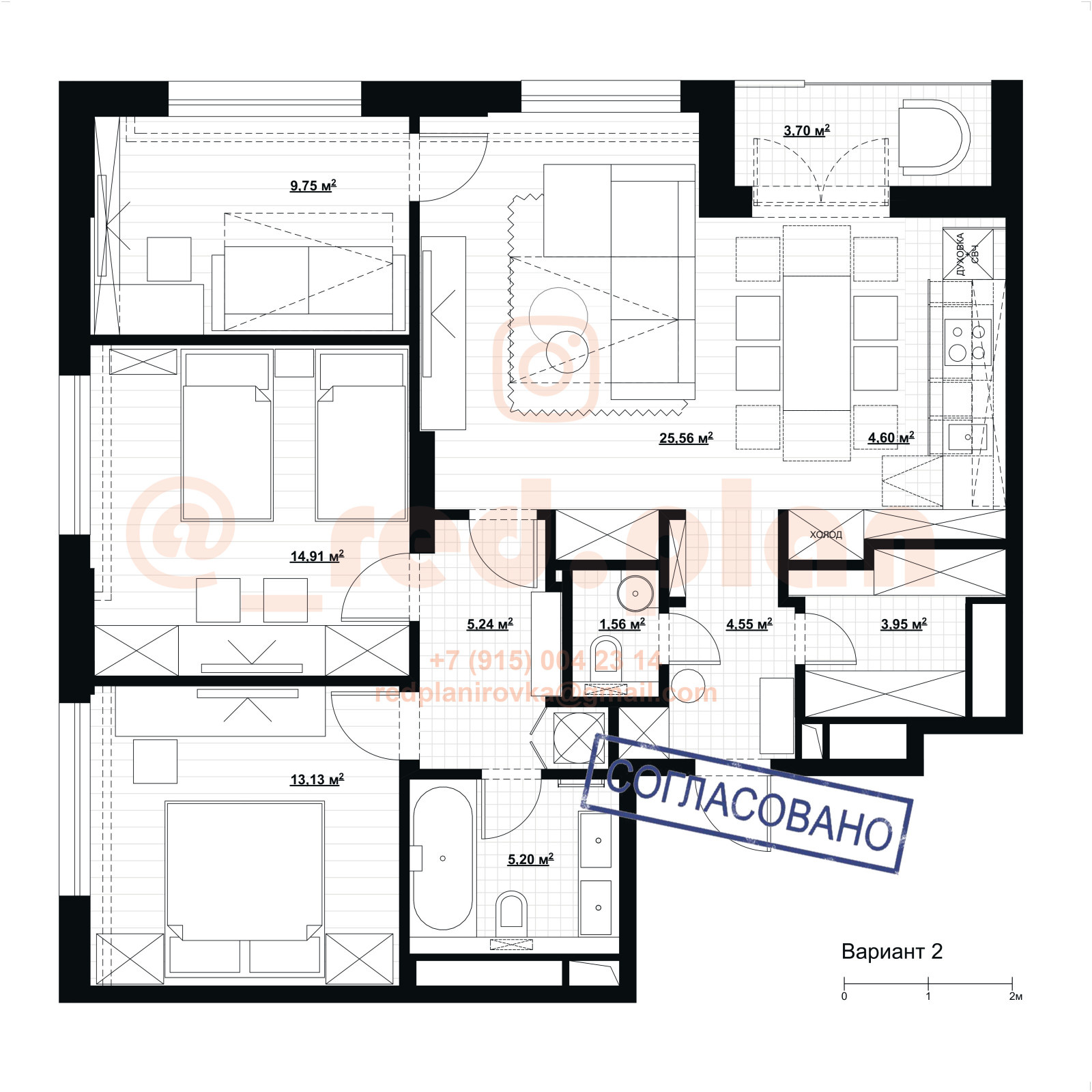 Квартира #6_варианты планировки @_red.plan