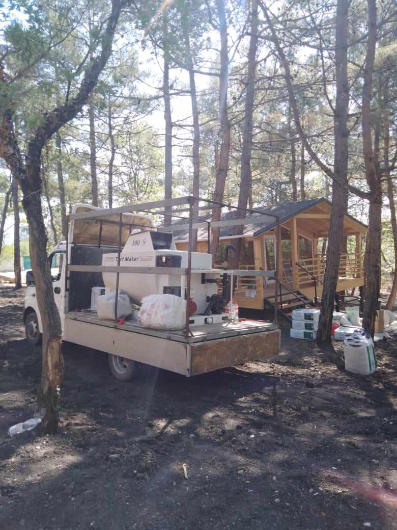 Обложка проекта: Гидропосев газона на базе отдыха