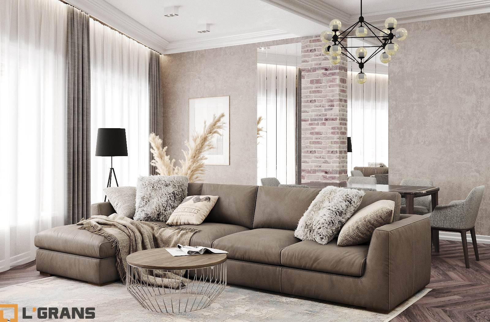 Дизайн проект интерьера квартиры в ЖК Гродеков