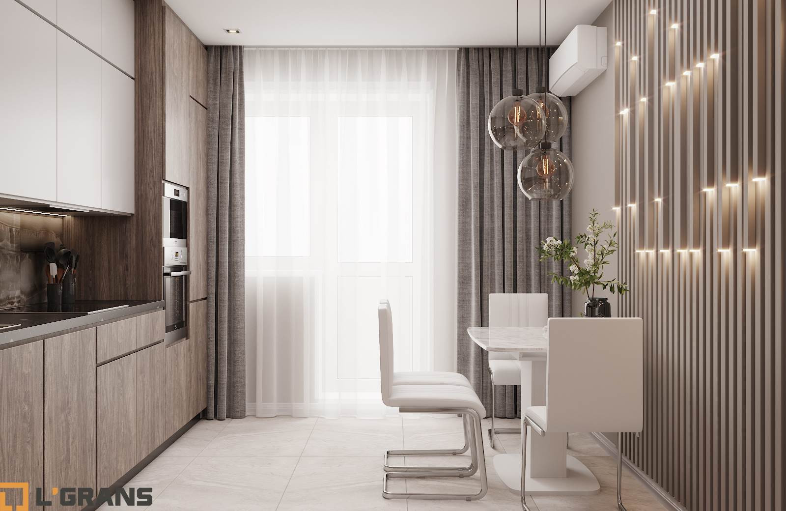 Дизайн проект квартиры по ул. Шеронова в Хабаровске