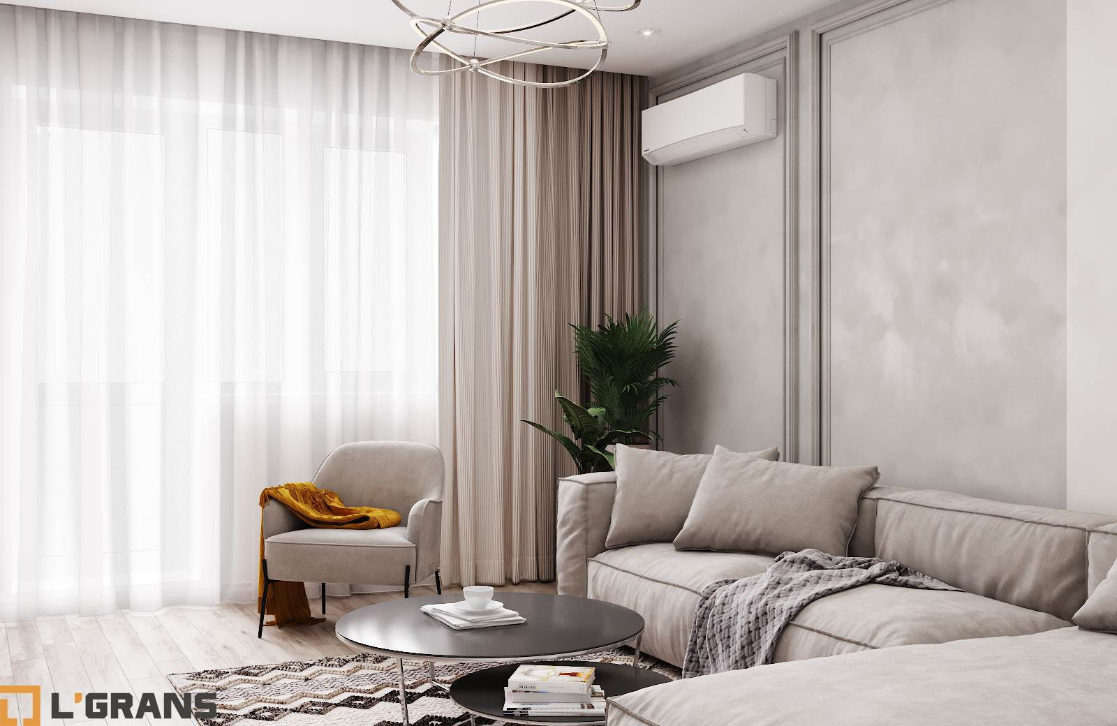 Дизайн проект квартиры по ул. Шеронова в Хабаровске