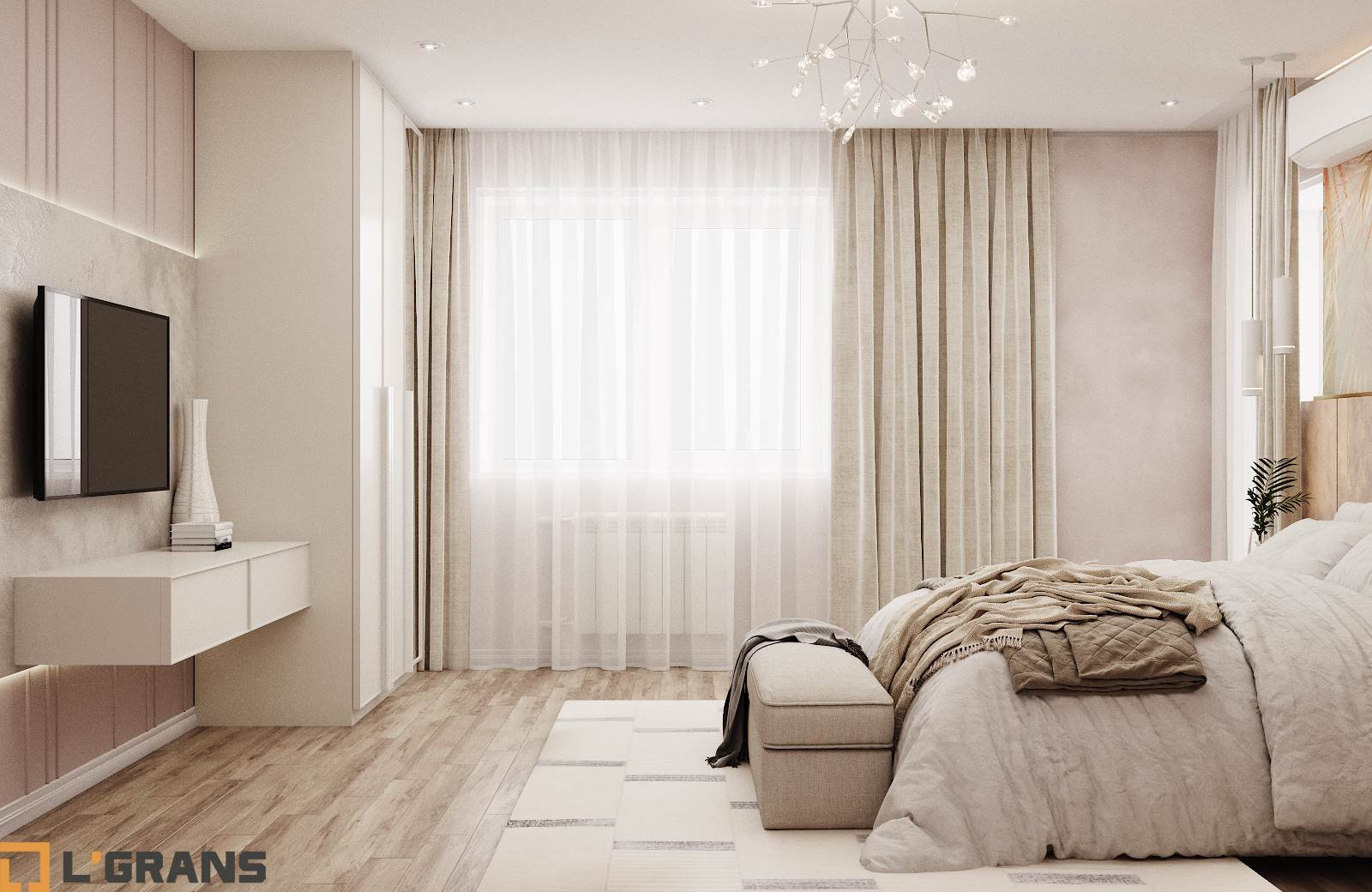 Дизайн проект квартиры по ул. Шеронова в Хабаровске