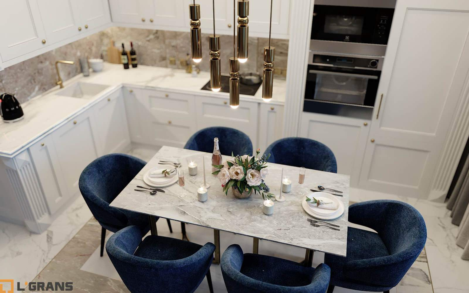 Дизайн проект интерьера 3к. квартиры в ЖК Культура