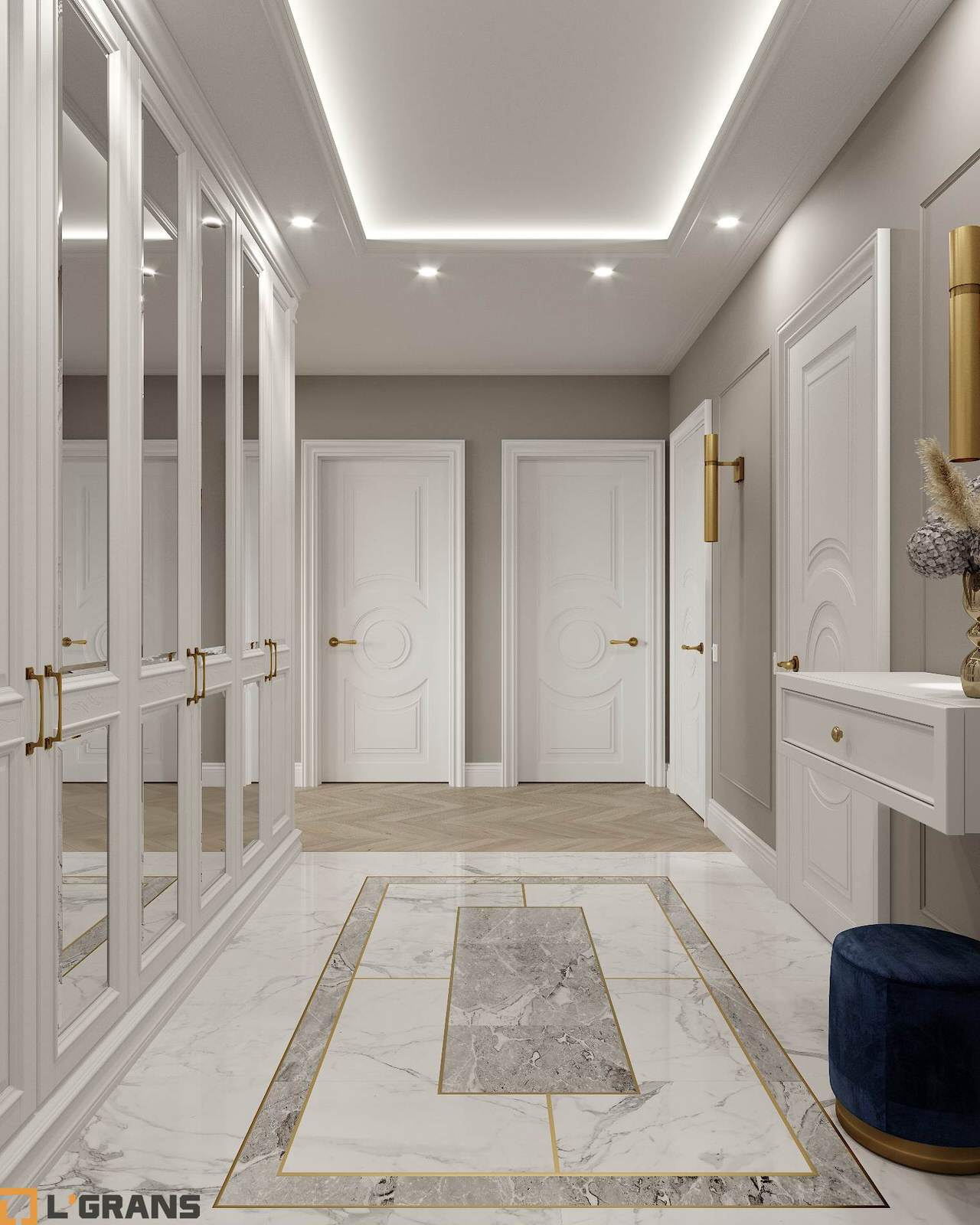 Дизайн проект интерьера 3к. квартиры в ЖК Культура