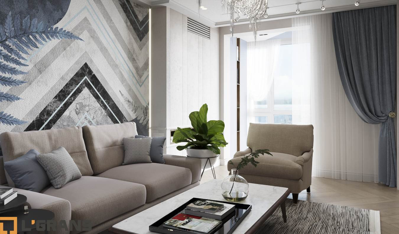 Дизайн проект интерьера квартиры в ЖК Пионерский