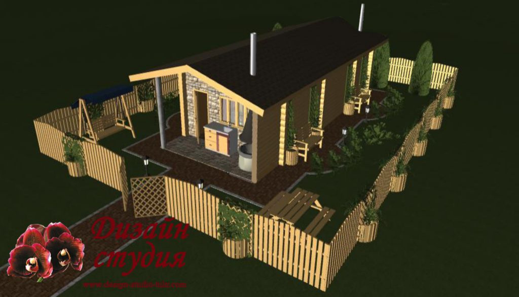 Обложка проекта: ландшафтный дизайн участка