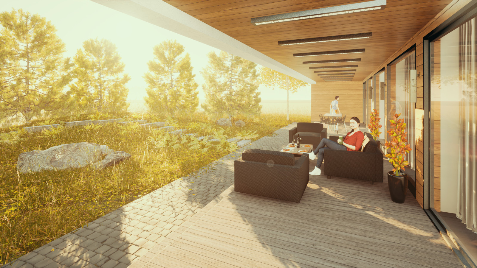 Дом в сосновом лесу