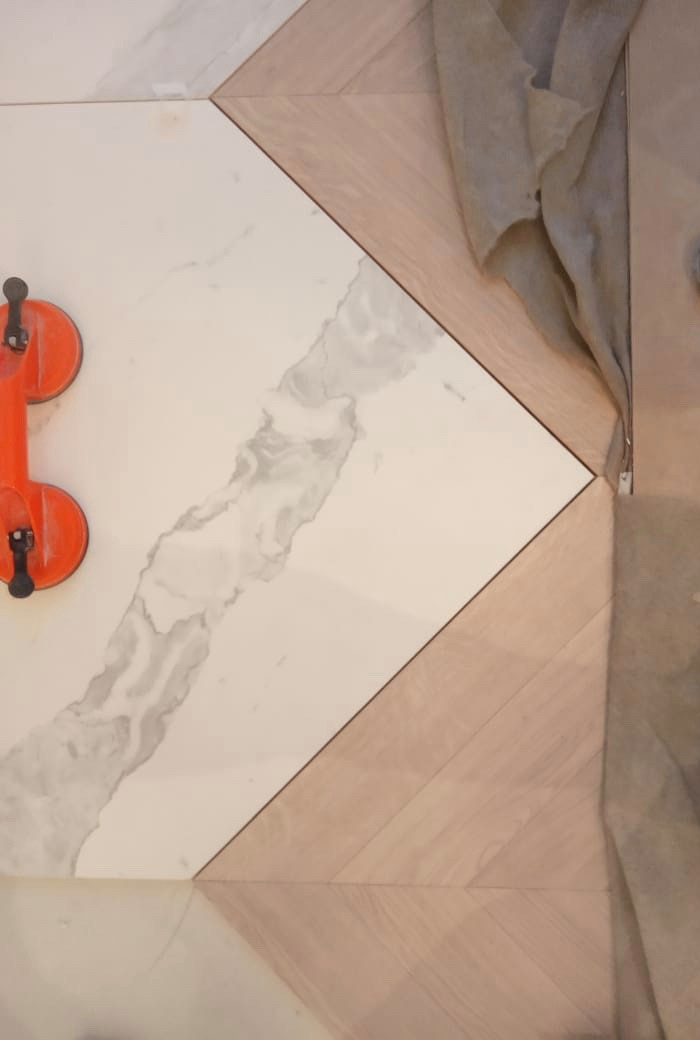 Полы из крупноформатного керамогранита. Ламинам 3000*1000