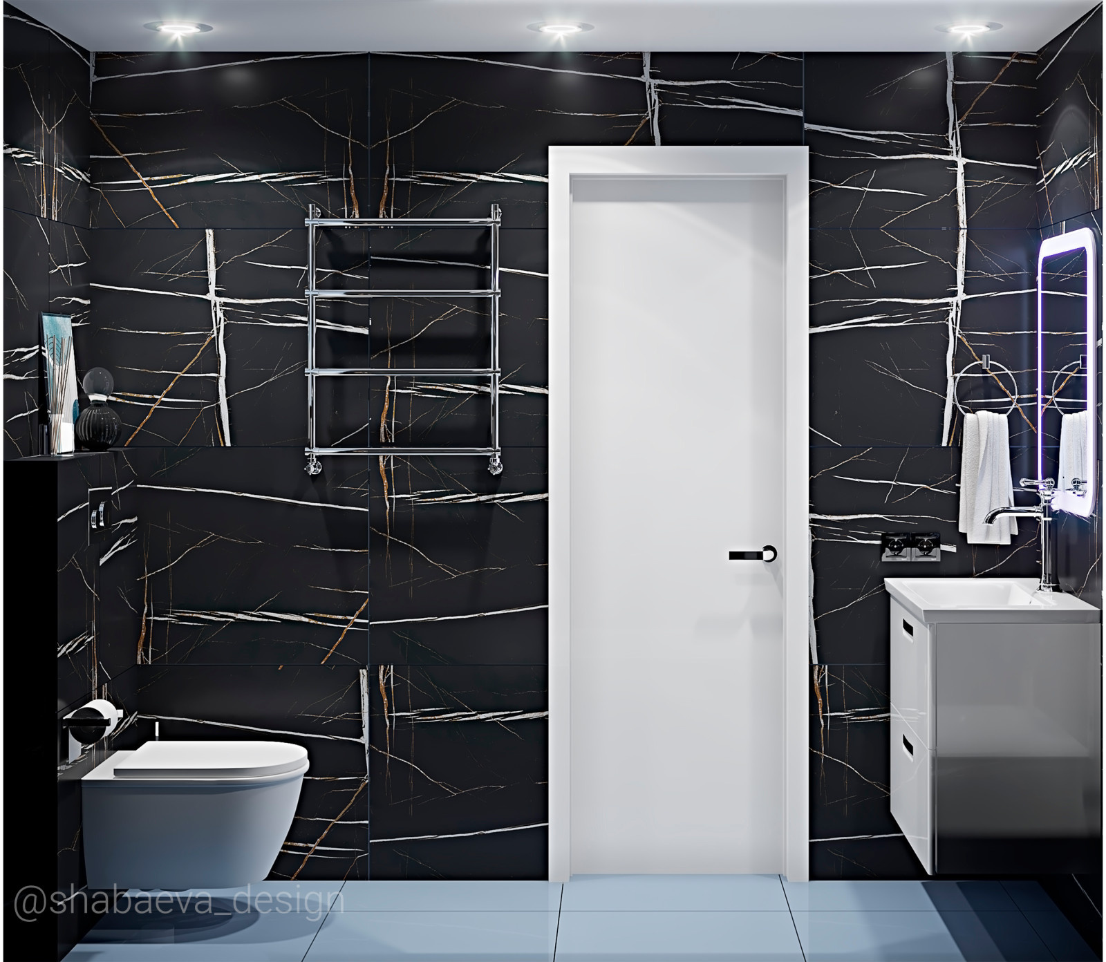 Маленький темный санузел