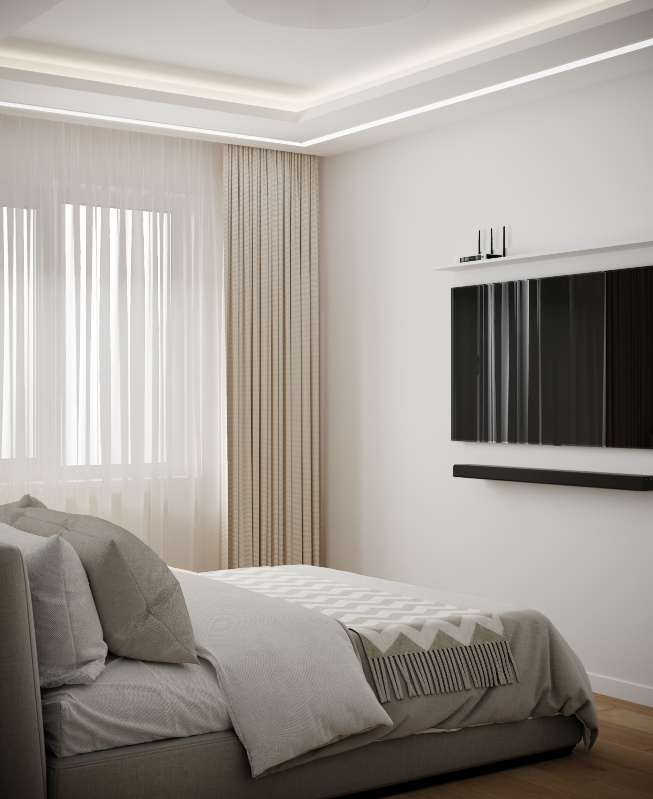 Проект интерьера квартиры в современном стиле, 60 кв.м.