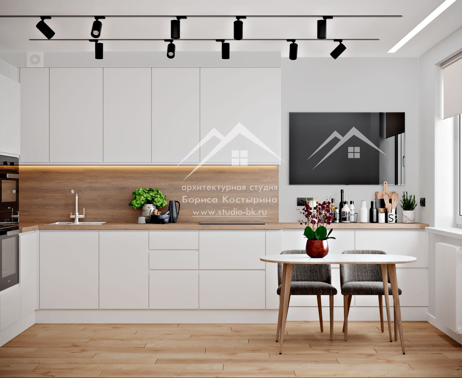 Проект интерьера квартиры в современном стиле, 60 кв.м.