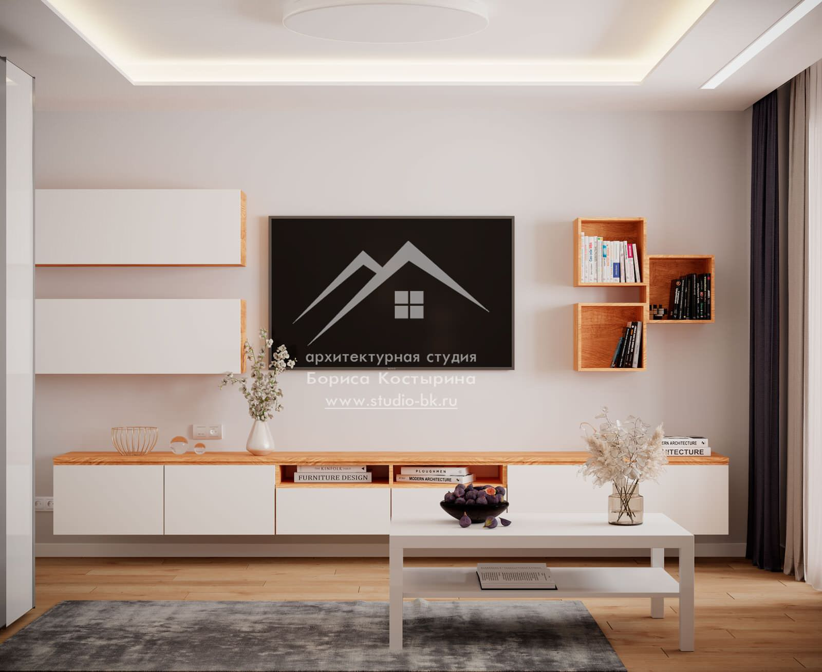 Обложка проекта: Проект интерьера квартиры в современном стиле, 60 кв.м.