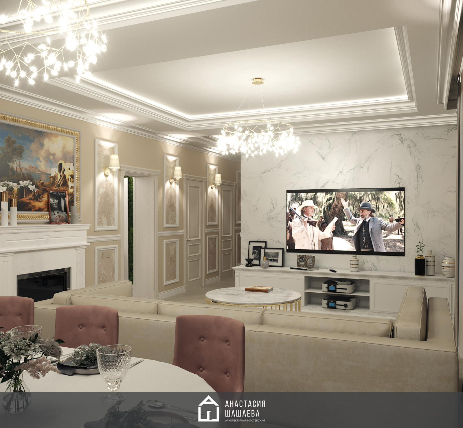 Дизайн интерьера жилого дома в классическом стиле