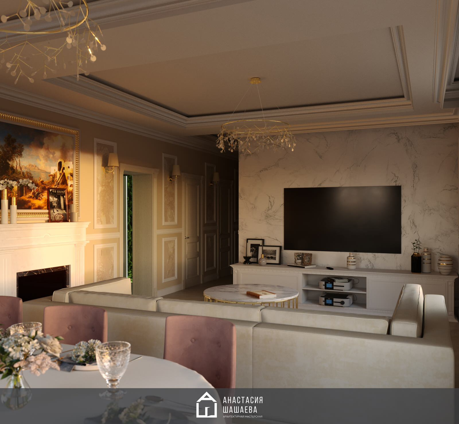 Дизайн интерьера жилого дома в классическом стиле