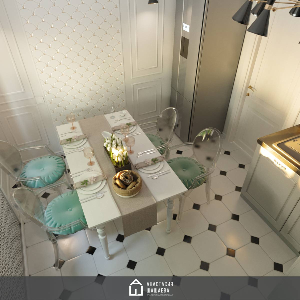 Дизайн интерьера 2-к квартиры 73 м2