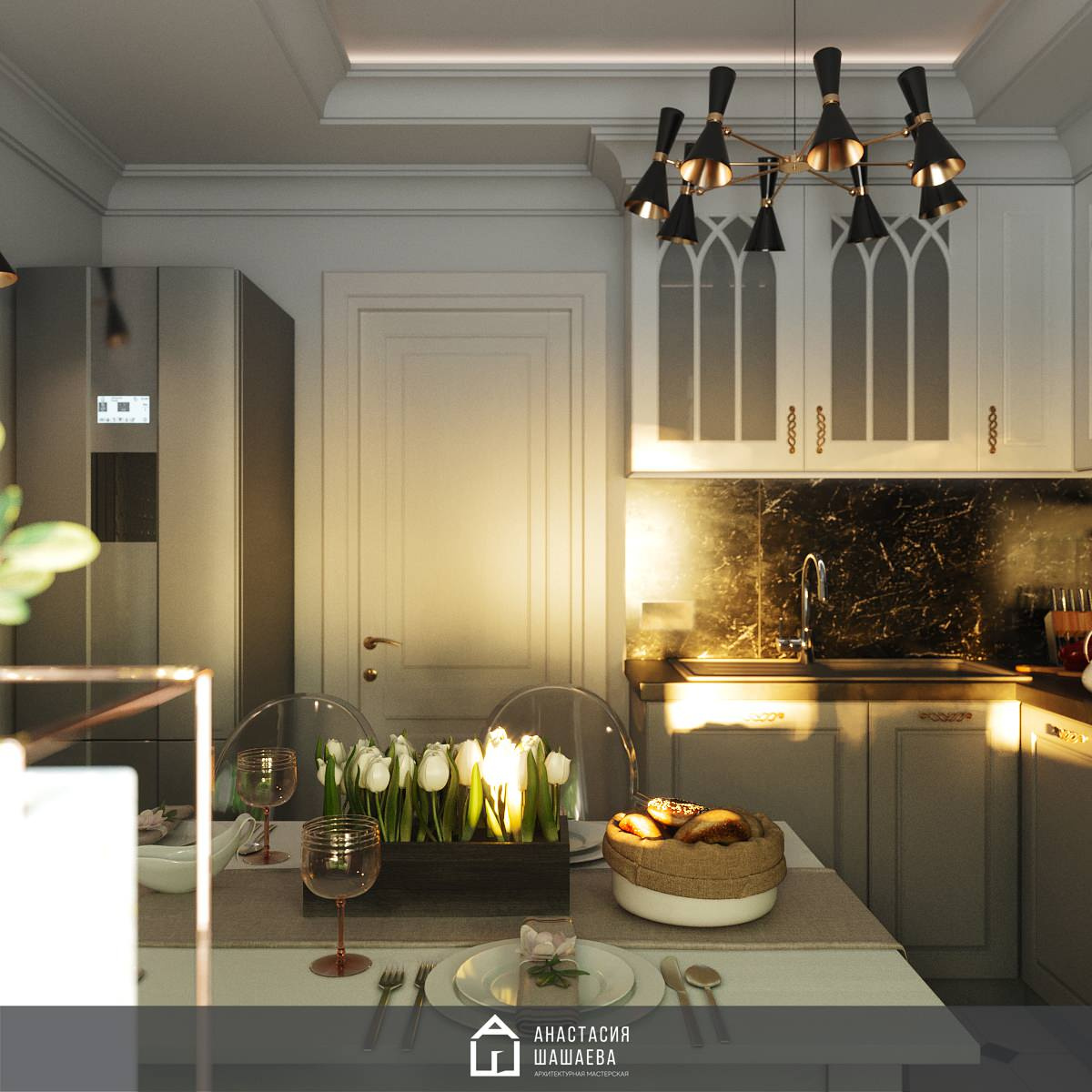 Дизайн интерьера 2-к квартиры 73 м2