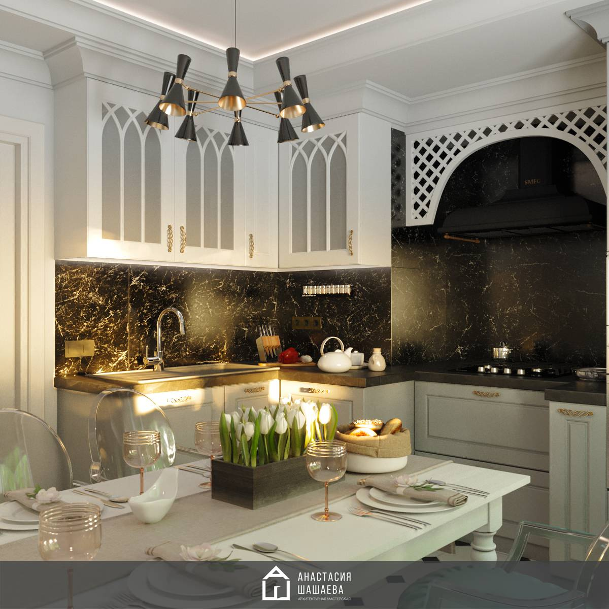 Дизайн интерьера 2-к квартиры 73 м2