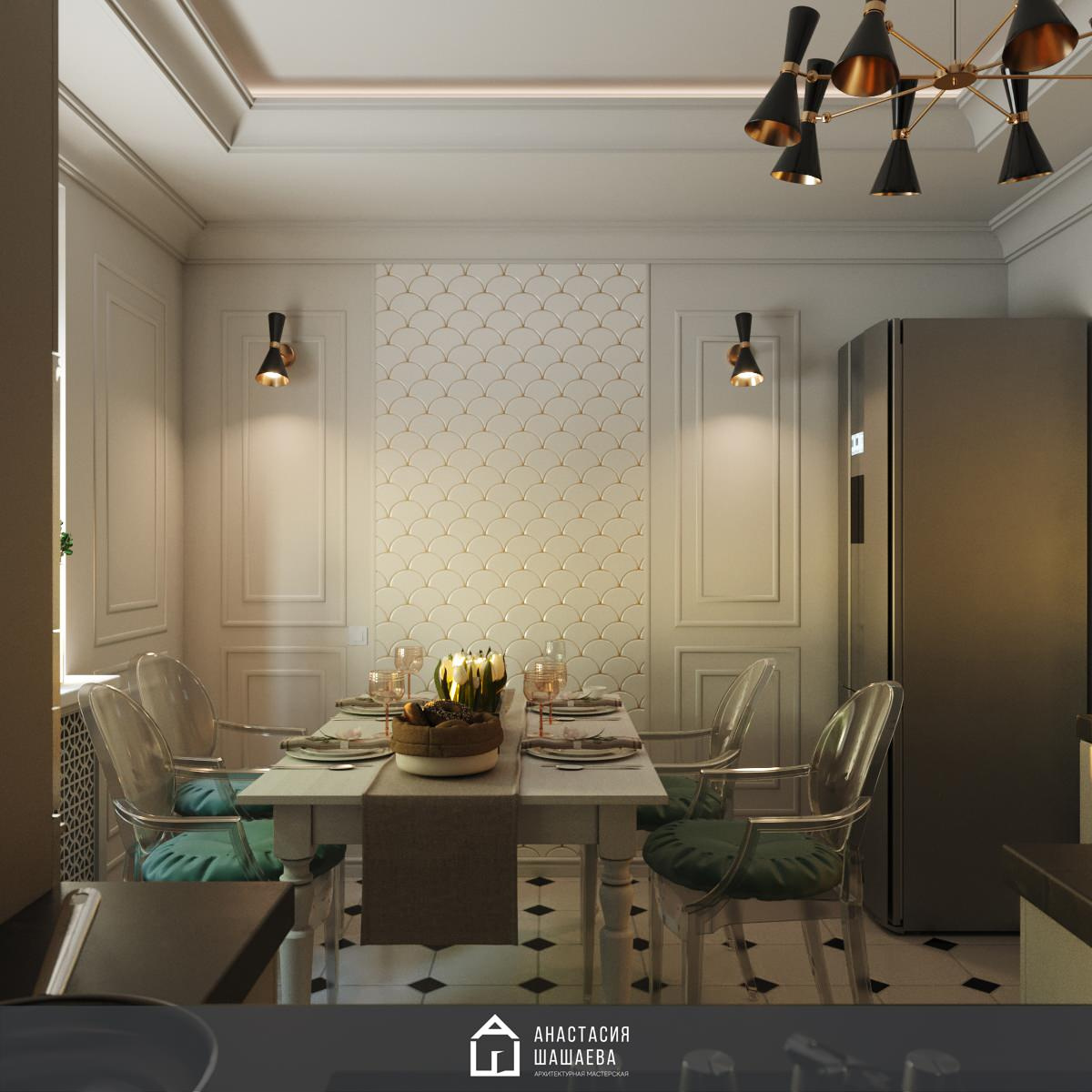 Дизайн интерьера 2-к квартиры 73 м2