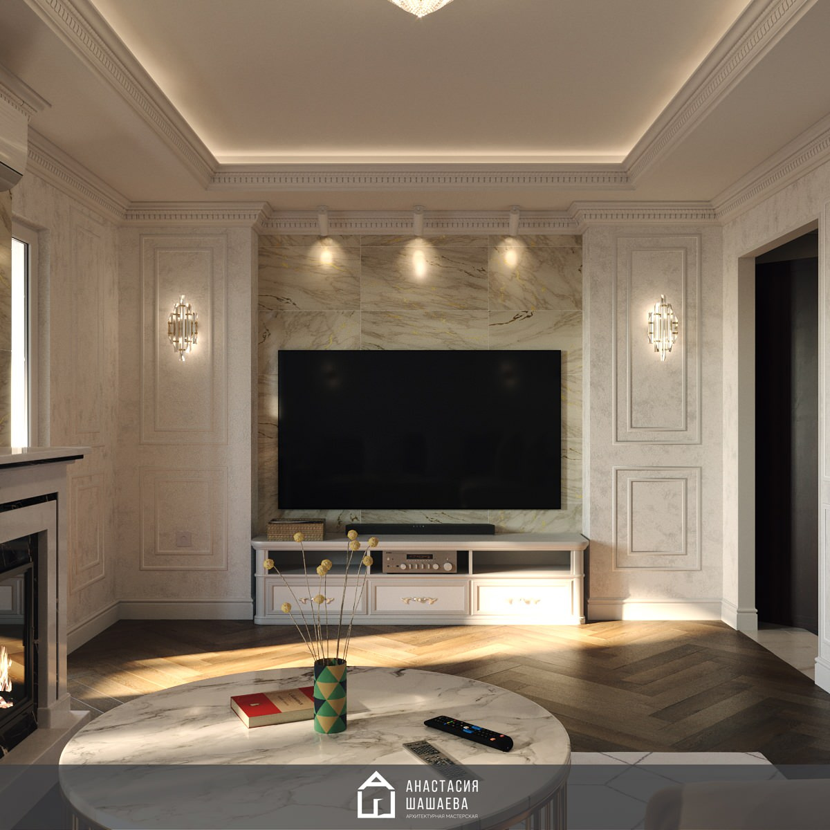 Дизайн интерьера 2-к квартиры 73 м2