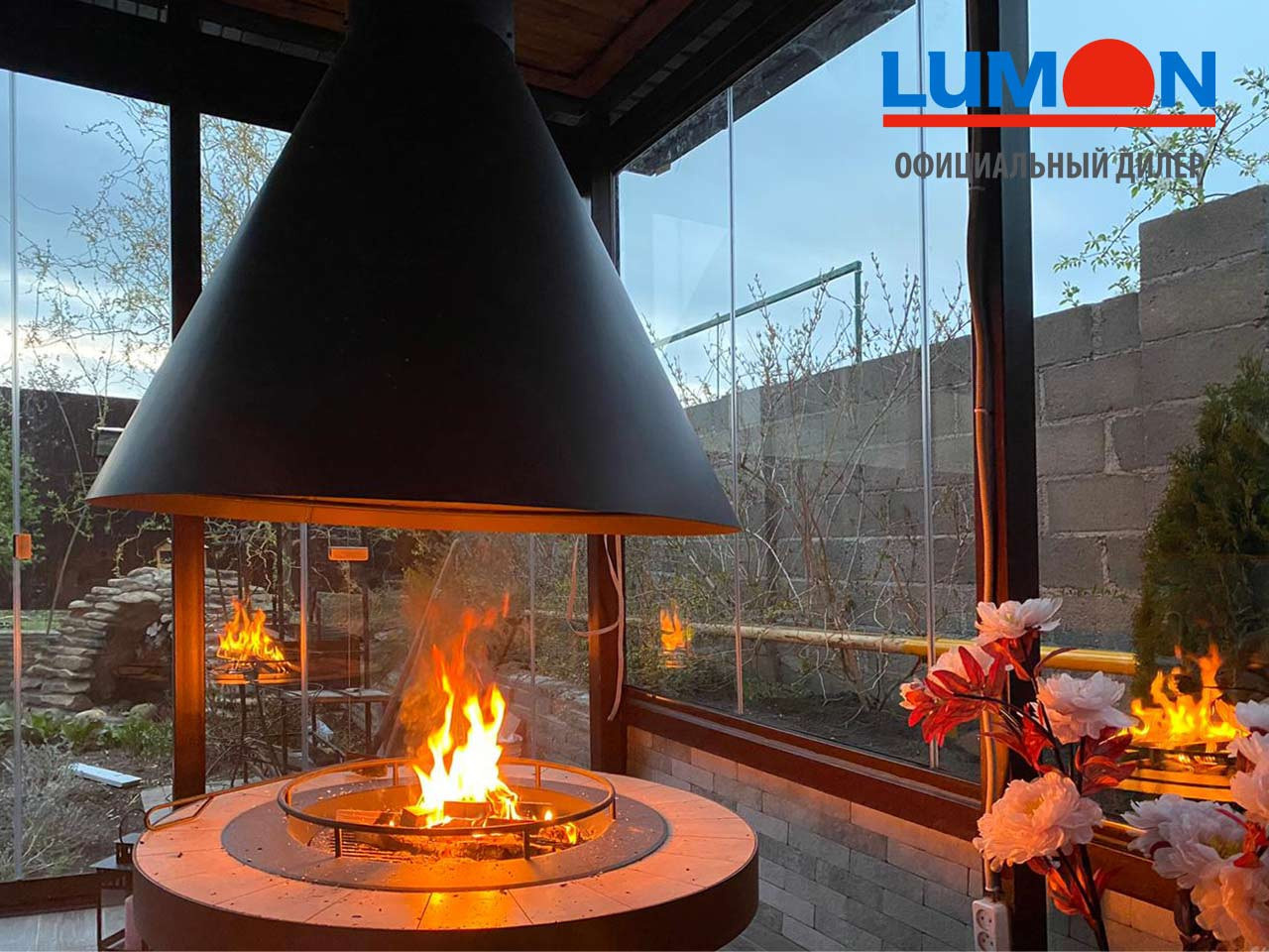 Беседка с раздвижным остеклением Lumon