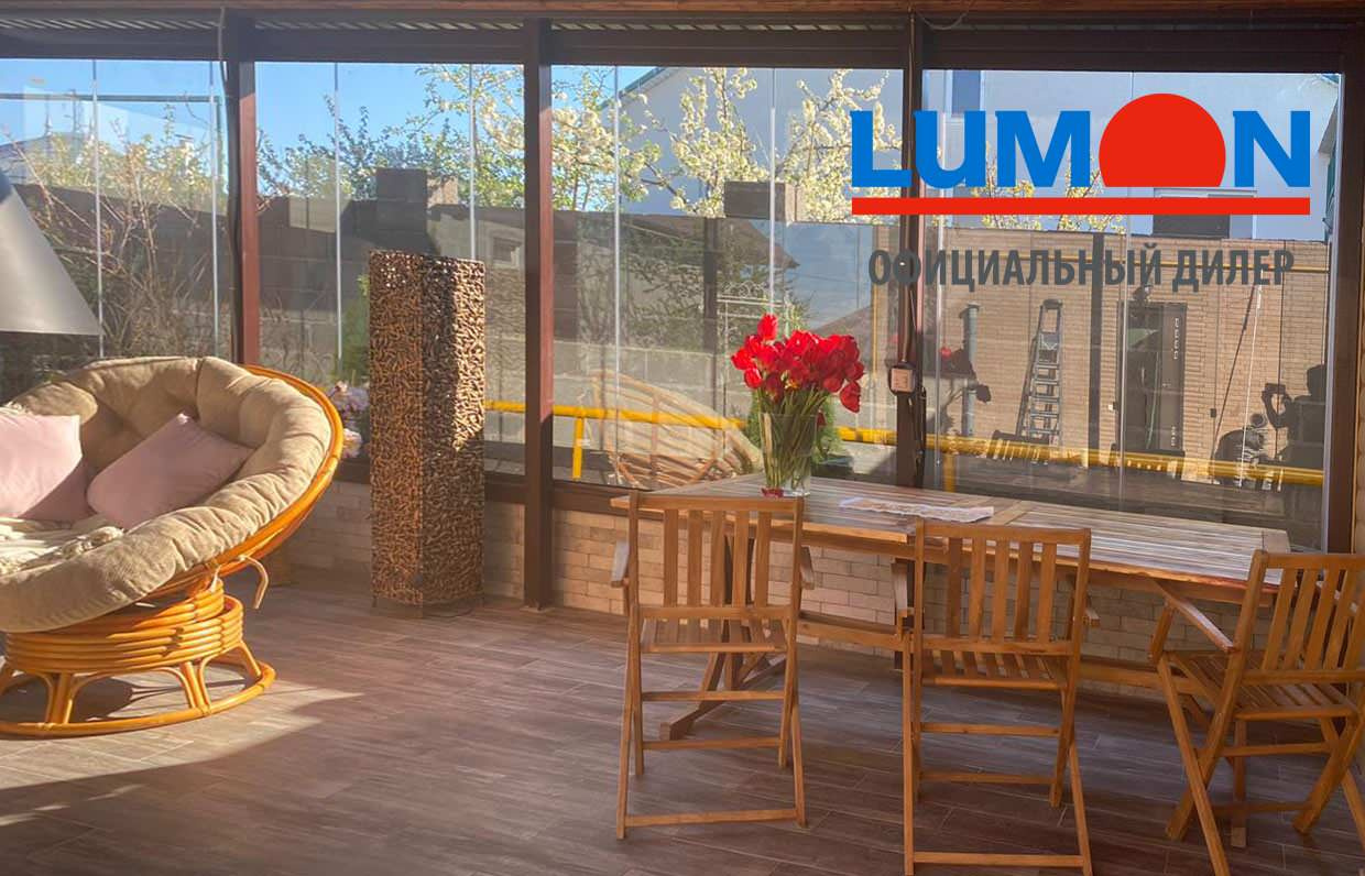 Беседка с раздвижным остеклением Lumon