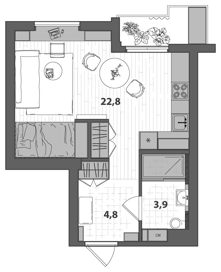 Houzz тур: 34 кв.м — маленькая квартира для мамы дизайнера