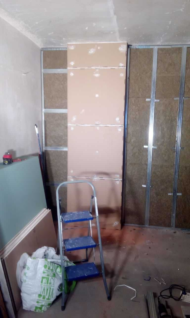 Звукоизоляция стены в Таунхаусе 15 м2