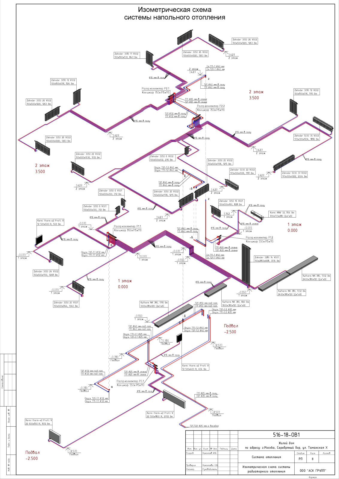 Проект отопления дома 360 кв.м.