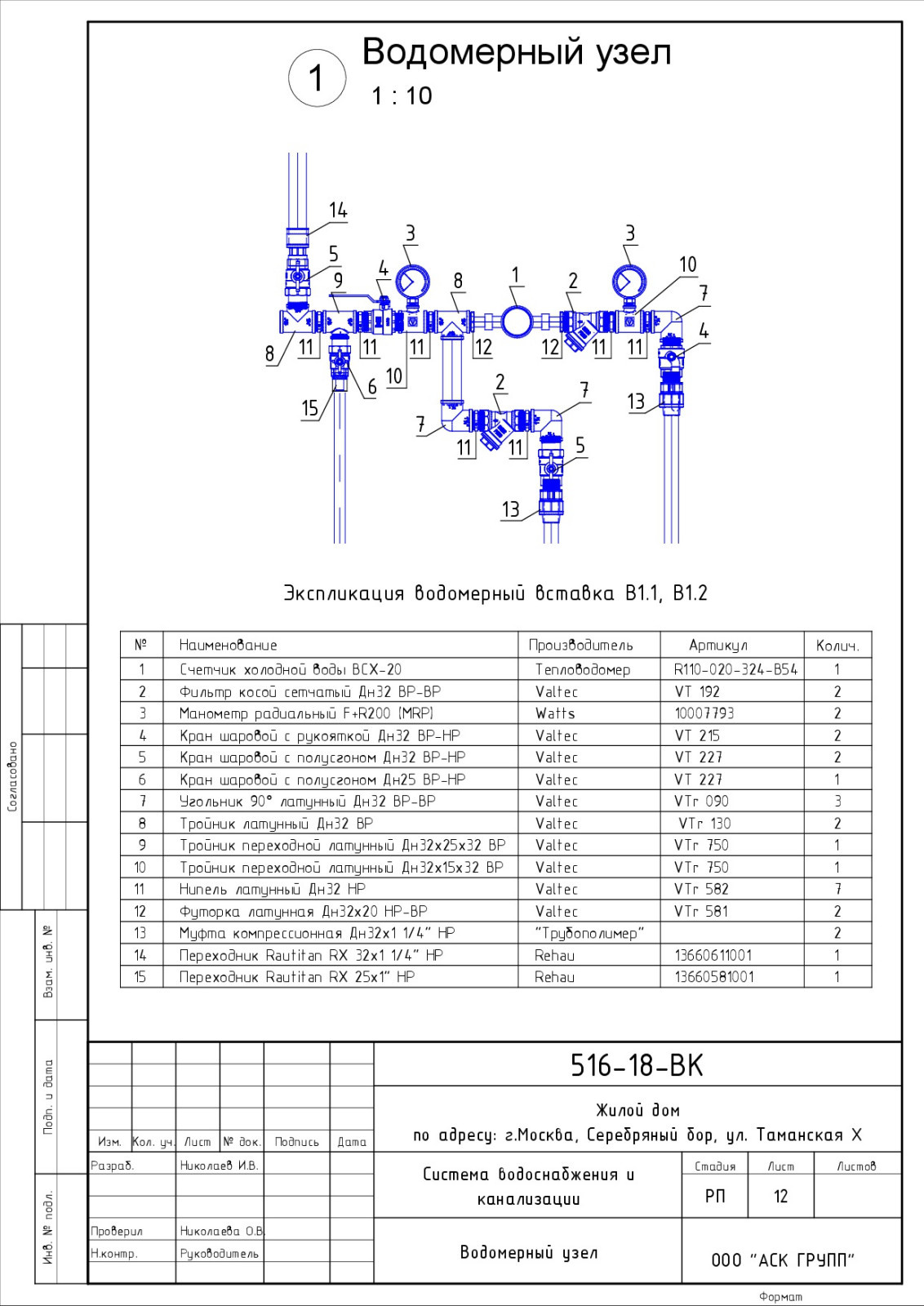 Проект водоснабжения и канализации дома 360 кв.м.