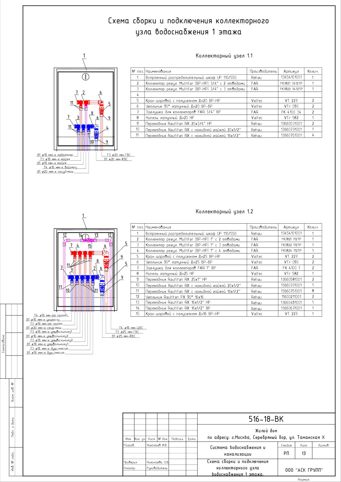 Проект водоснабжения и канализации дома 360 кв.м.