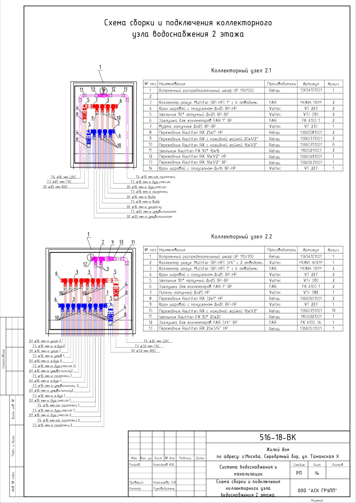 Проект водоснабжения и канализации дома 360 кв.м.