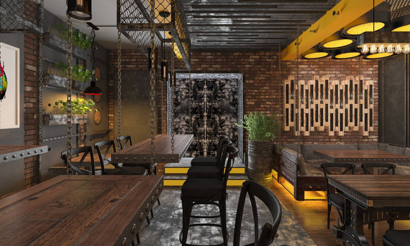 Интерьер бургерной