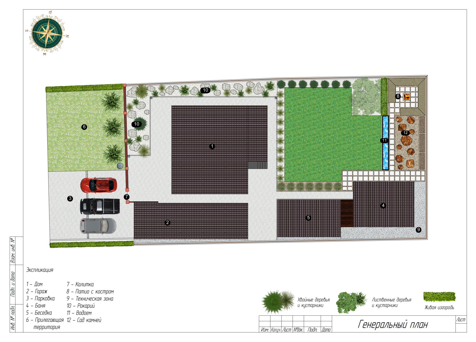 Ландшафтный проект "Стильный сад"