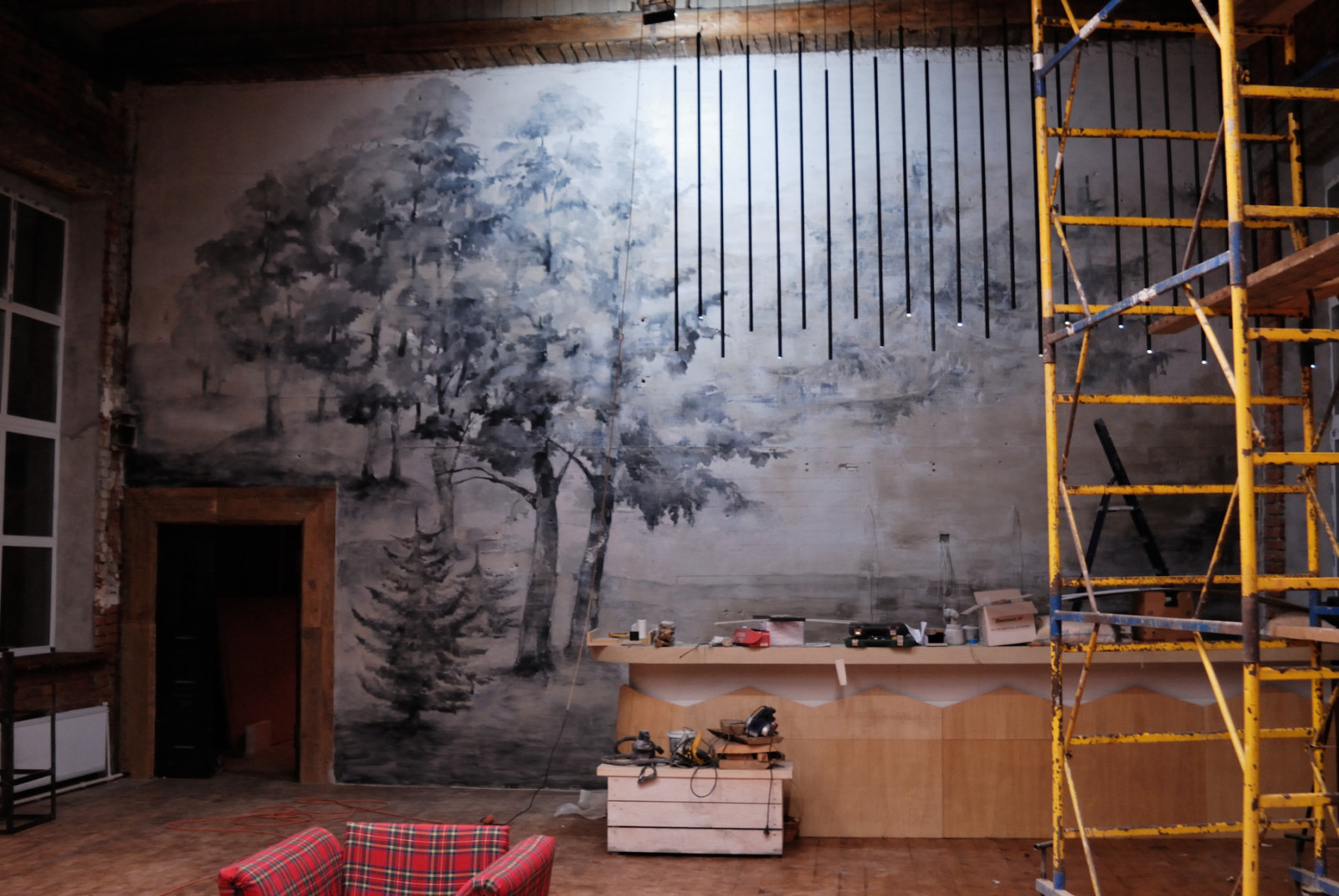 Обложка проекта: Роспись в лофт зале