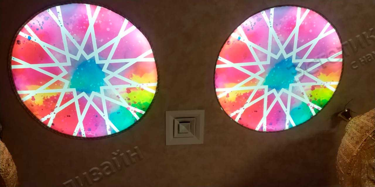 Натяжные потолки с подсветкой